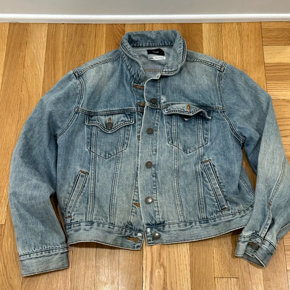 BDG Denim Jacket with Flamingo Embroidery Indie Boho Festival